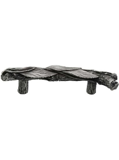 Leafy Branch Drawer Pull - Right Hand in Antique Pewter.